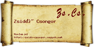 Zsidó Csongor névjegykártya
